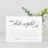 Vorlage für Datumskarte, Ideen für Datums-Nacht (Stehend Vorderseite)
