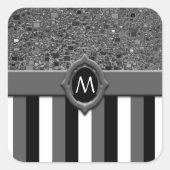 Vorlage für den Abstrakten Hintergrund für Schwarz Quadratischer Aufkleber (Vorderseite)