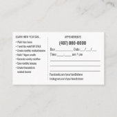 Vorlage für den Agent Visitenkarte (Rückseite)