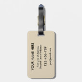 Vorlage für den amerikanischen Cornish Roots-Gepäc Gepäckanhänger (Rückseite vertikal)