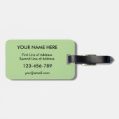 Vorlage für den amerikanischen ungarischen Gepäckt Gepäckanhänger (Rückseite horizontal)