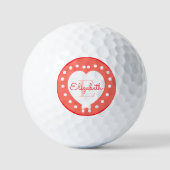Vorlage für den Anfangsbuchstaben Monogram Weißes  Golfball (Vorderseite)