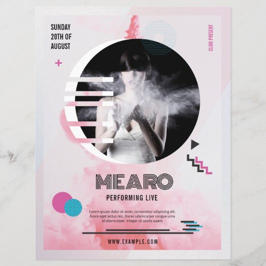 Vorlage für den Artist Event-Flyer (Vorderseite)