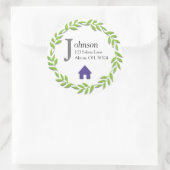 Vorlage für den Aufkleber für den Monogramm-Umschl (Tasche)