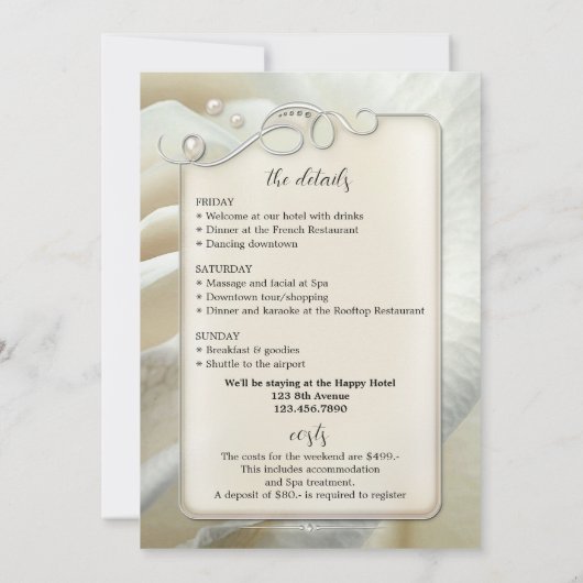 Vorlage für den Bachelorette-Wochenende-QR-Code (Rückseite)