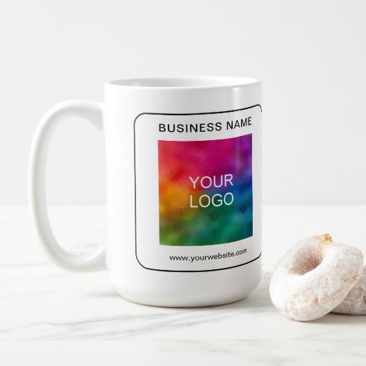 Vorlage für den benutzerdefinierten Firmenlogo Nam Kaffeetasse (Mit Donut)