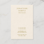 Vorlage für den benutzerdefinierten Gold-Text für Visitenkarte (Rückseite)