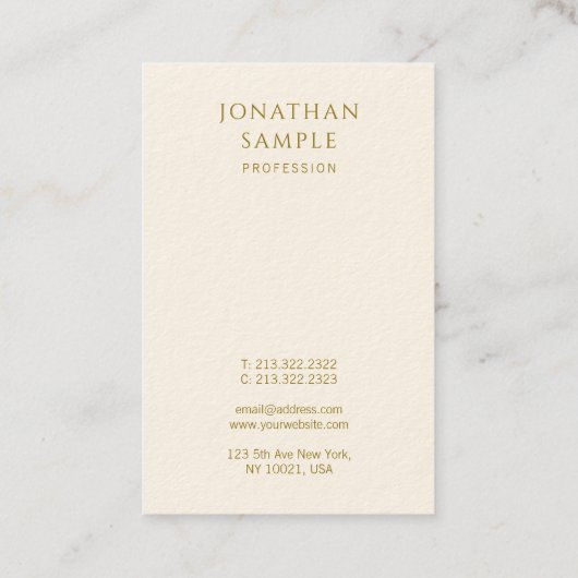 Vorlage für den benutzerdefinierten Gold-Text für Visitenkarte (Rückseite)