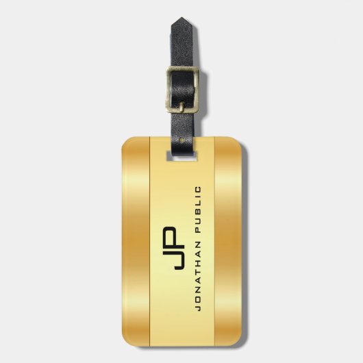 Vorlage für den benutzerdefinierten Monogram Name Gepäckanhänger (Vorderseite vertikal)