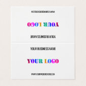 Vorlage für den benutzerdefinierten Namen Website- Visitenkarten (Außenseite Aufgefaltet)