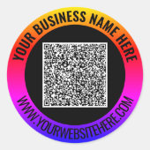 Vorlage für den benutzerdefinierten QR-Code für de Runder Aufkleber (Vorderseite)