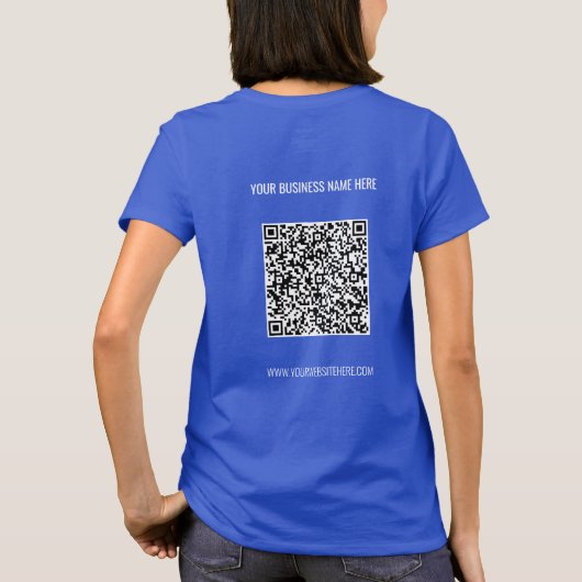 Vorlage für den benutzerdefinierten QR-Code für de T-Shirt (Rückseite)