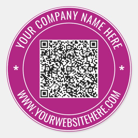 Vorlage für den benutzerdefinierten QR-Code für di Runder Aufkleber (Vorderseite)