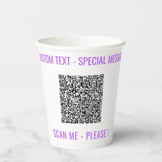 Vorlage für den benutzerdefinierten QR-Code für Te Pappbecher (Links)