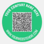 Vorlage für den benutzerdefinierten QR-Code für Te Runder Aufkleber (Vorderseite)