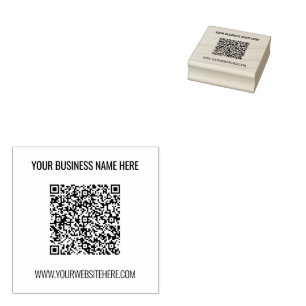 Vorlage für den benutzerdefinierten QR-Code Name W Gummistempel
