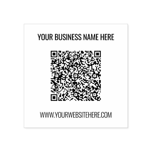 Vorlage für den benutzerdefinierten QR-Code Name W Gummistempel (Prägung)