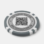 Vorlage für den benutzerdefinierten QR-Code Text B Pokerchips (Einzeln)