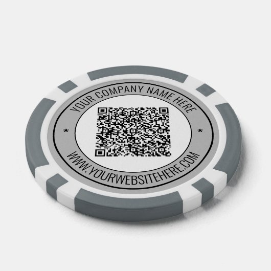 Vorlage für den benutzerdefinierten QR-Code Text B Pokerchips (Einzeln)