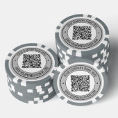 Vorlage für den benutzerdefinierten QR-Code Text B Pokerchips (Stapel)