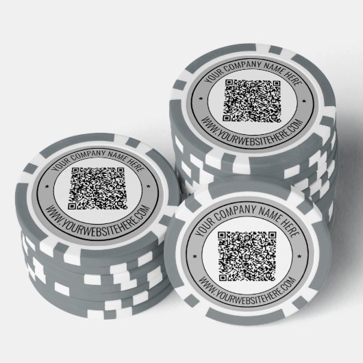Vorlage für den benutzerdefinierten QR-Code Text B Pokerchips (Stapel)