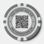 Vorlage für den benutzerdefinierten QR-Code Text B Pokerchips (Vorderseite)