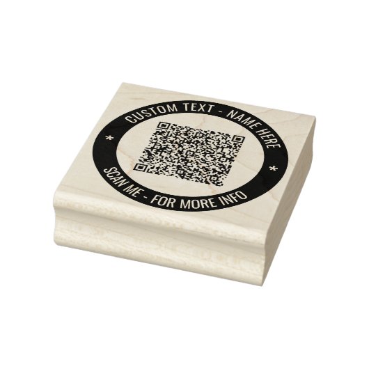 Vorlage für den benutzerdefinierten QR-Code Textru Gummistempel (Stempel)