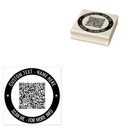 Vorlage für den benutzerdefinierten QR-Code Textru Gummistempel (Stempel)