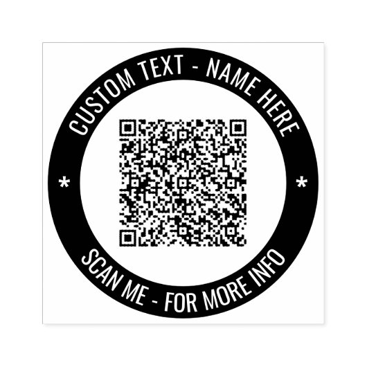 Vorlage für den benutzerdefinierten QR-Code Textru Gummistempel (Prägung)