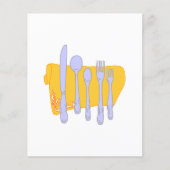 Vorlage für den benutzerdefinierten Silverware-Fly (Vorderseite)