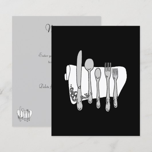 Vorlage für den benutzerdefinierten Silverware-Fly (Vorne/Hinten)
