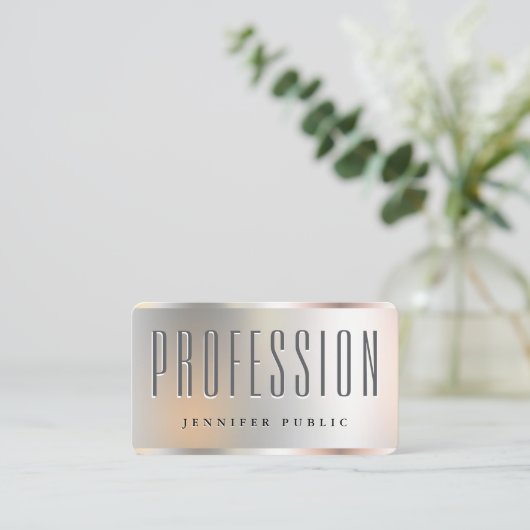 Vorlage für den benutzerdefinierten Text Elegant S Visitenkarte (Stehend Vorderseite)