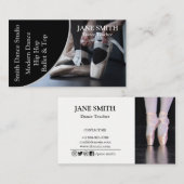 Vorlage für den beruflichen Dance Studio-Instructo Visitenkarte (Vorne/Hinten)