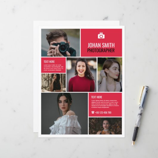 Vorlage für den beruflichen Flyer (Vorderseite/Rückseite Beispiel)