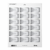 Vorlage für den beruflichen modernen Glamour Silve Adressaufkleber (Vorne)