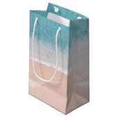 Vorlage für den Blue Sea Sand am Meer individuell Kleine Geschenktüte (Vorderseite Schrägansicht)