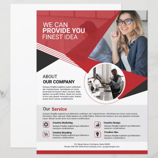 Vorlage für den Business Flyer (Vorne/Hinten)