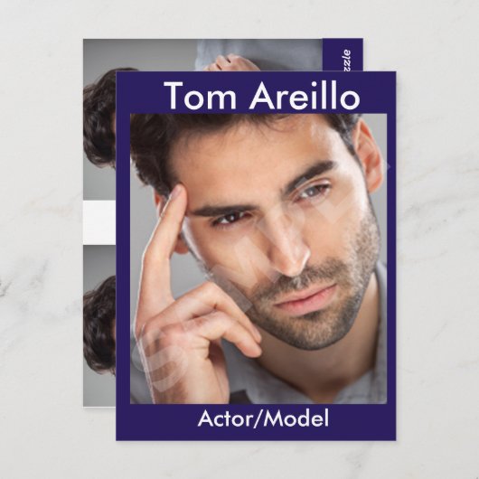 Vorlage für den Comp-Comp auf Schauspieler- und Mo Postkarte (Vorne/Hinten)