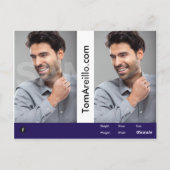 Vorlage für den Comp-Comp auf Schauspieler- und Mo Postkarte (Rückseite)