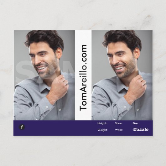 Vorlage für den Comp-Comp auf Schauspieler- und Mo Postkarte (Rückseite)