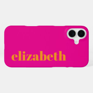 Vorlage für den coolen heißen Rosa- und Orange-Nam iPhone 16 Plus Hülle