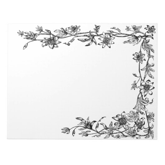 Vorlage für den Editor für die Blumentöpfe Notizblock (Vorderseite)