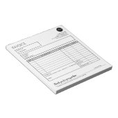 Vorlage für den Empfang von Rechnungen für Graue k Notizblock (angewinkelt)