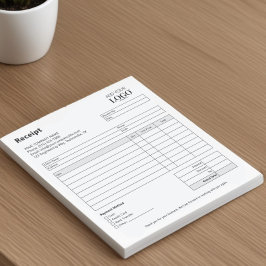 Vorlage für den Empfang von Verkäufen | Minimalist Notizblock