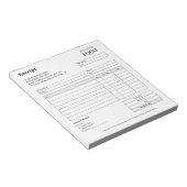 Vorlage für den Empfang von Verkäufen | Minimalist Notizblock (angewinkelt)