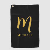 Vorlage für den ersten Goldmonogramm-Buchstaben Golfhandtuch (Vorderseite)