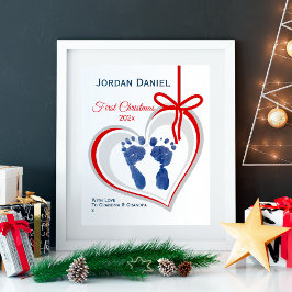 Vorlage für den ersten Weihnachtshandprint Poster