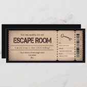 Vorlage für den Escape Room Geschenkgutschein (Vorne/Hinten)