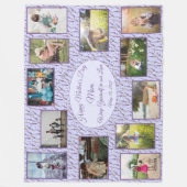 Vorlage für den Familienfoto Collage Mothers Day Fleecedecke (Vorderseite)