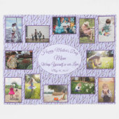 Vorlage für den Familienfoto Collage Mothers Day Fleecedecke (Vorderseite (Horizontal))